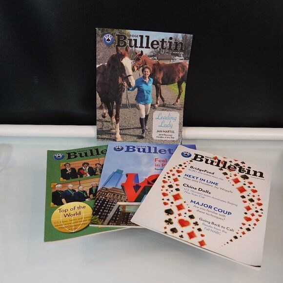 ACBL Bridge Bulletin 4 Magazines 2018 and 2017 - Picture 1 of 6